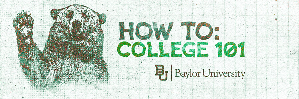 How To: College 101 – doodle of a Bear doing a Sic Em